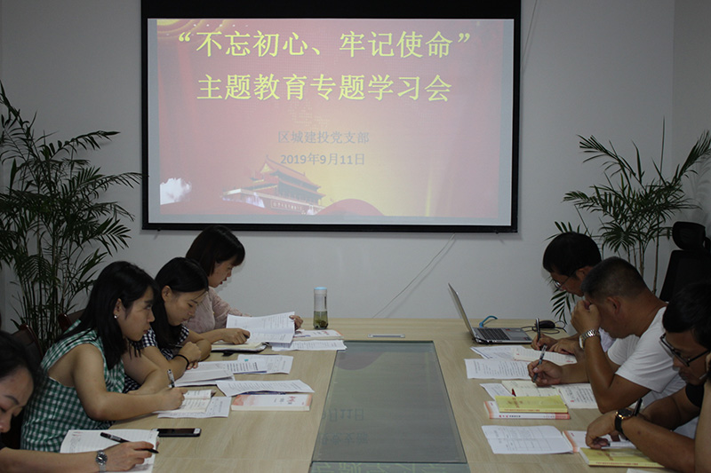區城建投公司黨支部開展“先學、先查、先改”工作 預熱 “不忘初心、牢記使命”主題教育工作