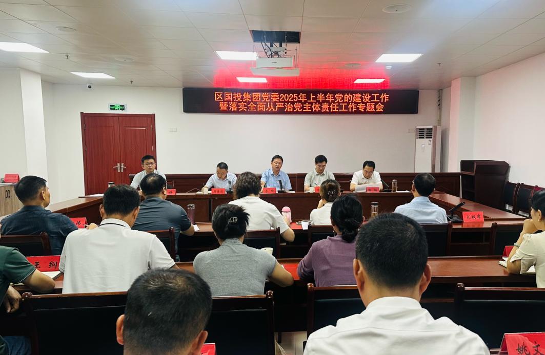 屯溪區(qū)國投集團(tuán)黨委召開2025年上半年黨的建設(shè)工作暨落實(shí)全面從嚴(yán)治黨主體責(zé)任工作專題會(huì)議